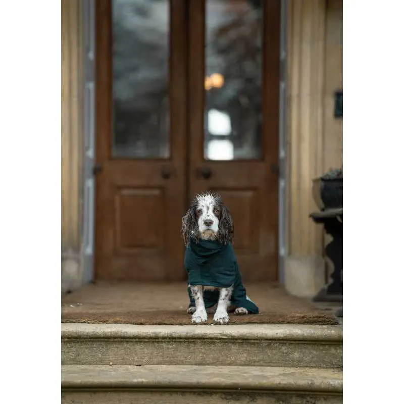 Ruff and Tumble Classic Dog Drying Coat - Forest Green