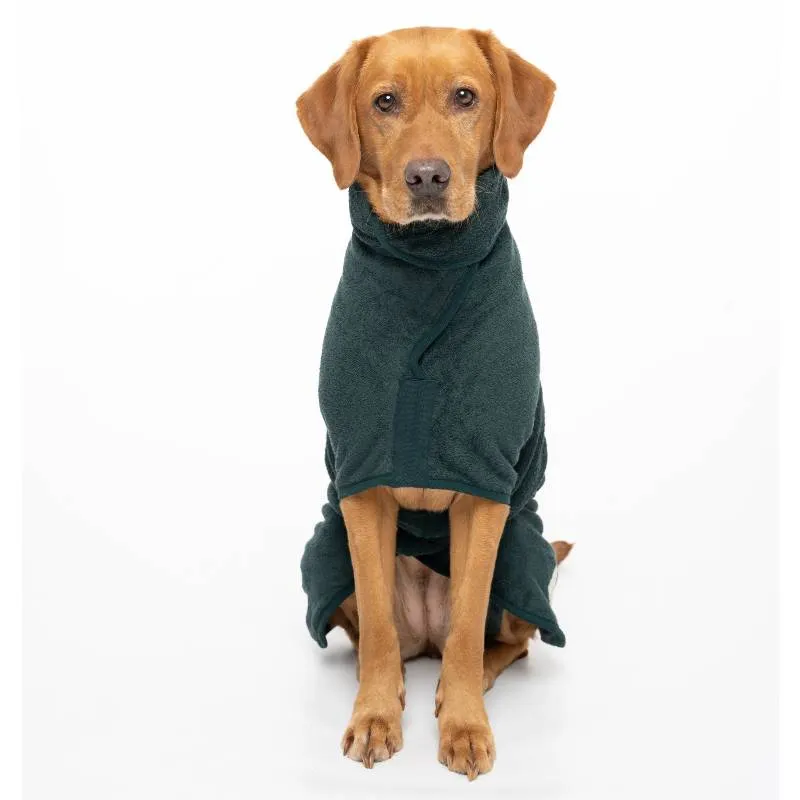 Ruff and Tumble Classic Dog Drying Coat - Forest Green