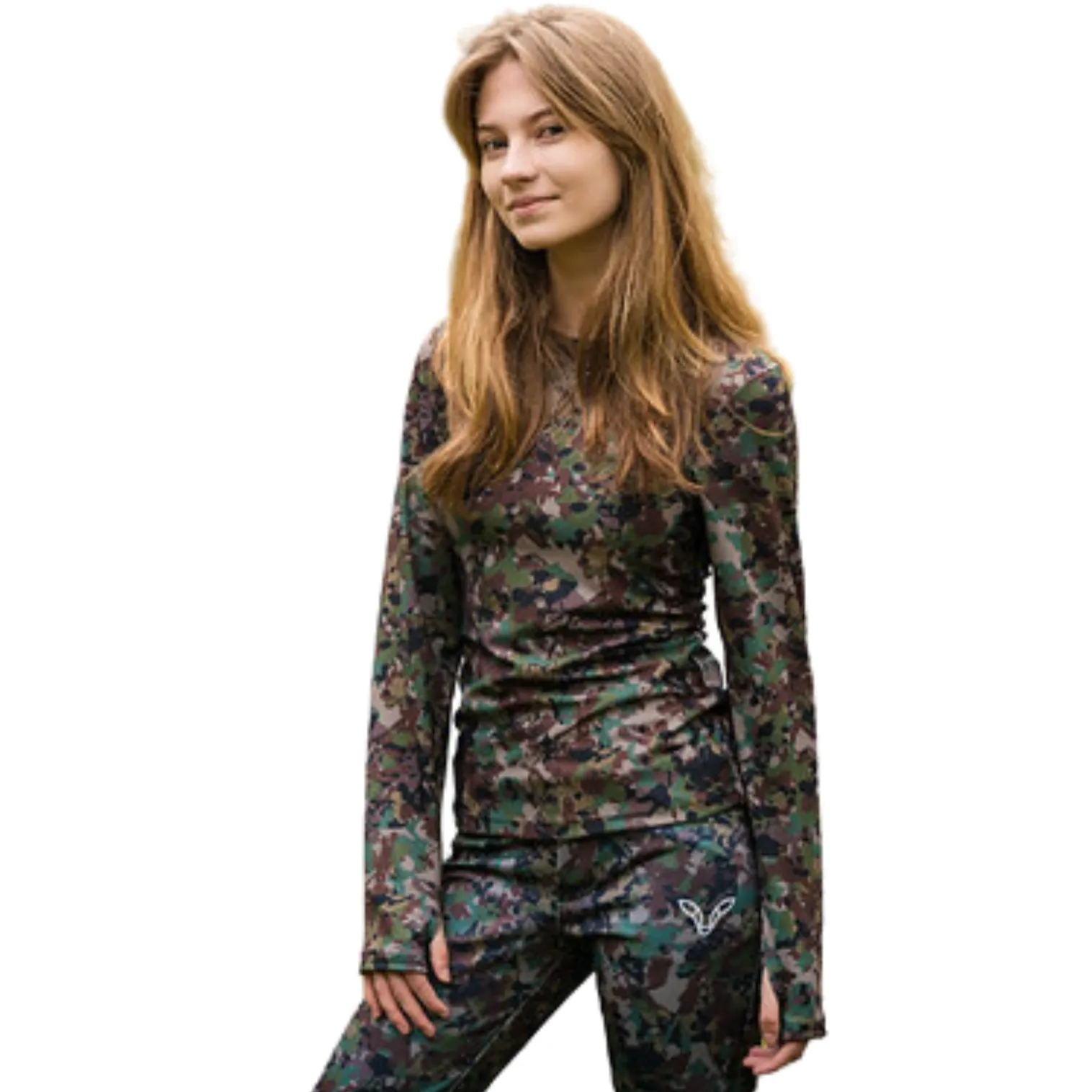 Sapelo Shirt - Girls' Long-Sleeve Camo Shirt