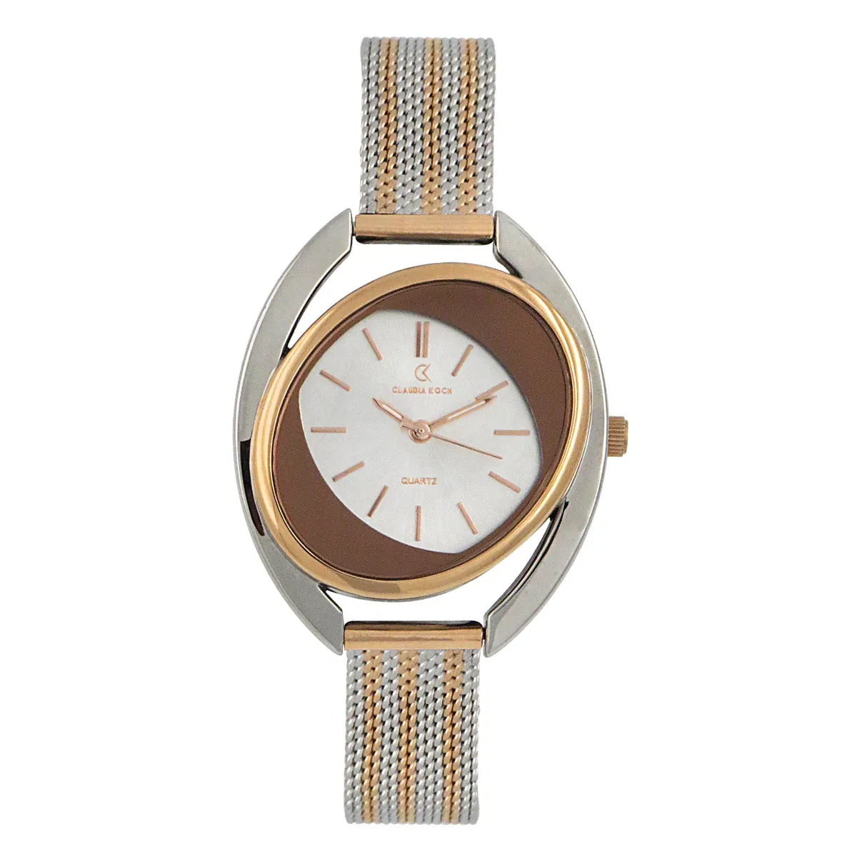 Slim design Mesh Stainless Steel Oval Classical Women Watch