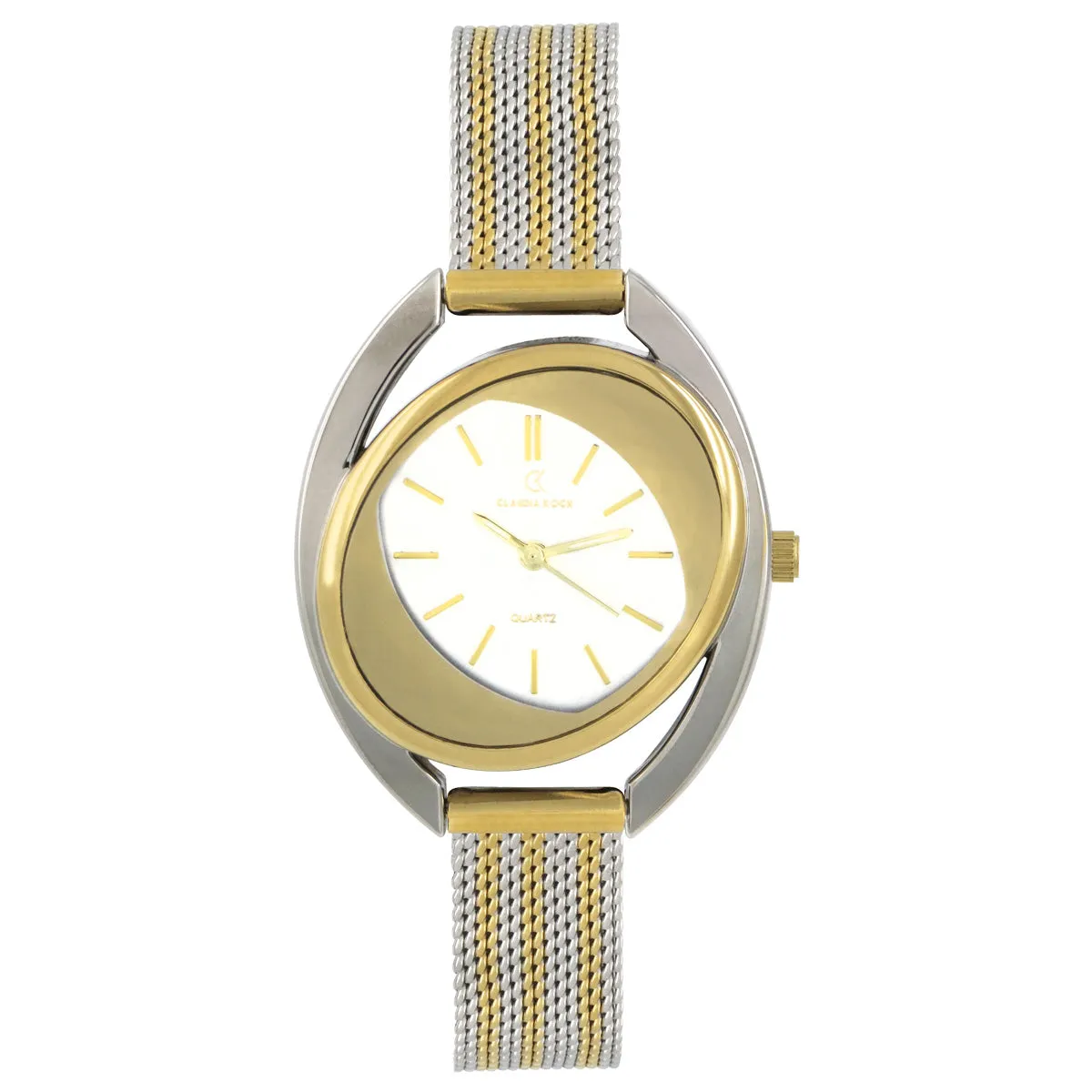 Slim design Mesh Stainless Steel Oval Classical Women Watch