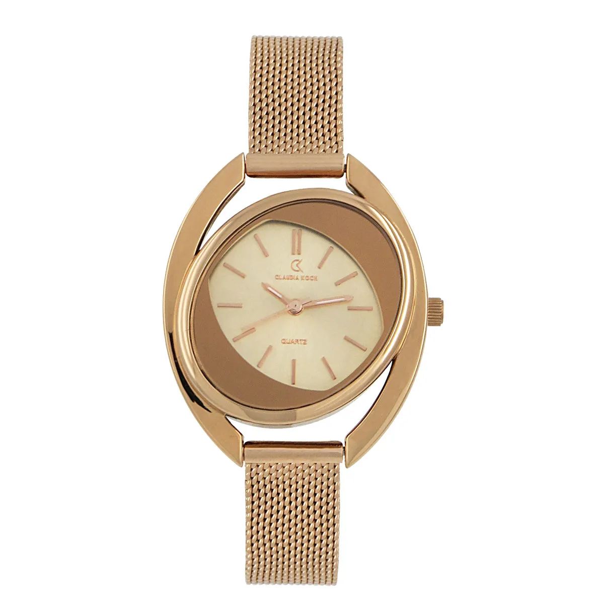 Slim design Mesh Stainless Steel Oval Classical Women Watch