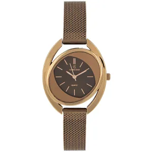 Slim design Mesh Stainless Steel Oval Classical Women Watch