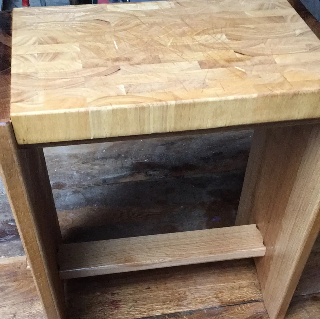 Solid oak stool or table with traditional joints. Oiled. 8841 6855