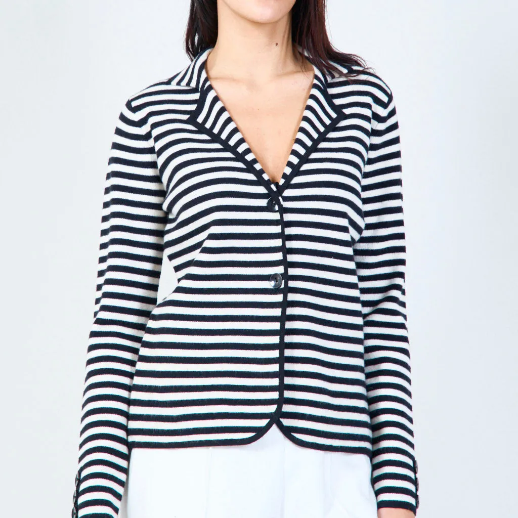 Striped knit blazer wholesale