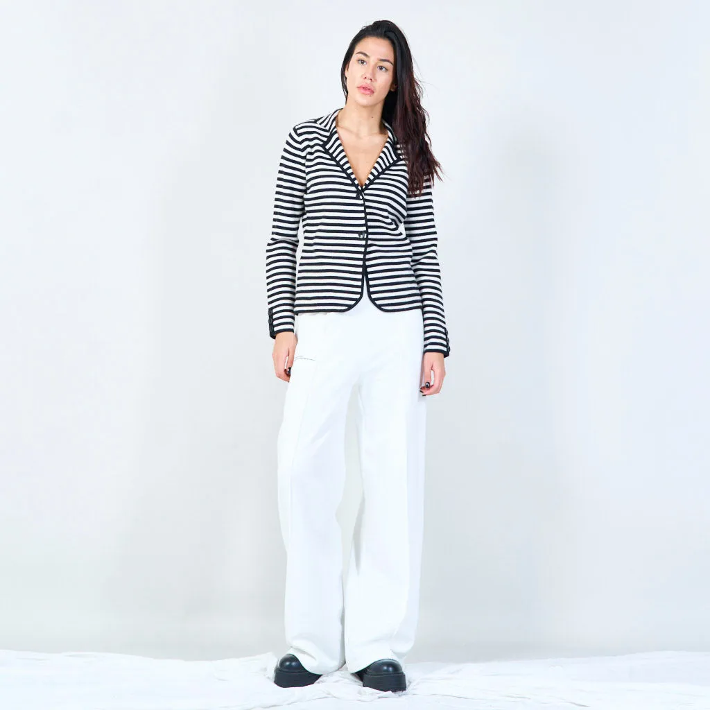 Striped knit blazer wholesale