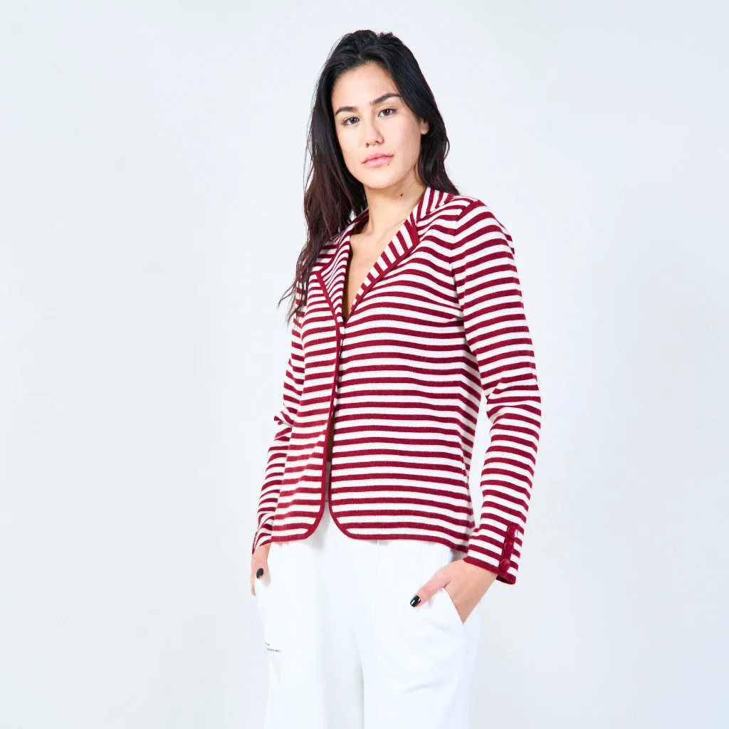 Striped knit blazer wholesale