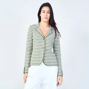 Striped knit blazer wholesale