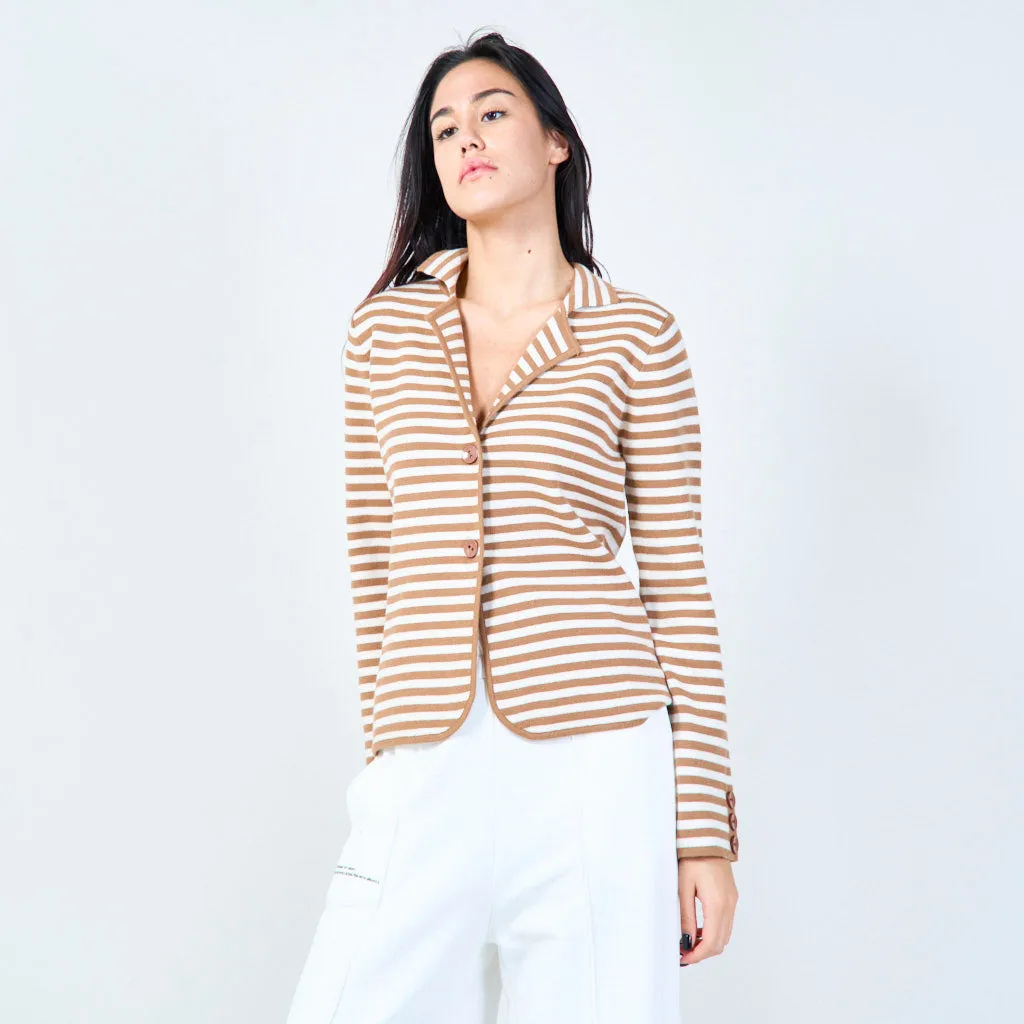 Striped knit blazer wholesale