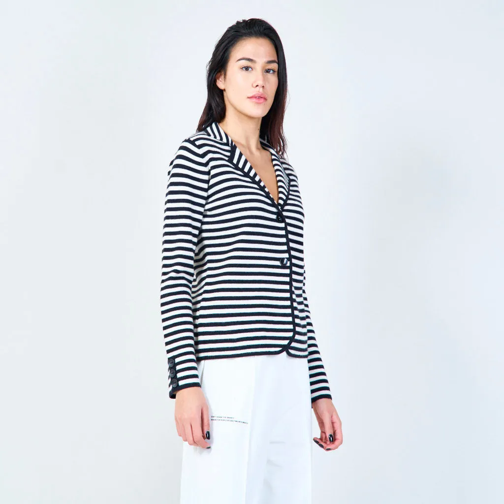 Striped knit blazer wholesale