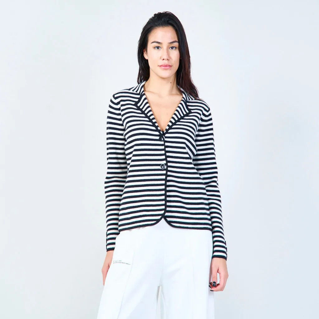 Striped knit blazer wholesale