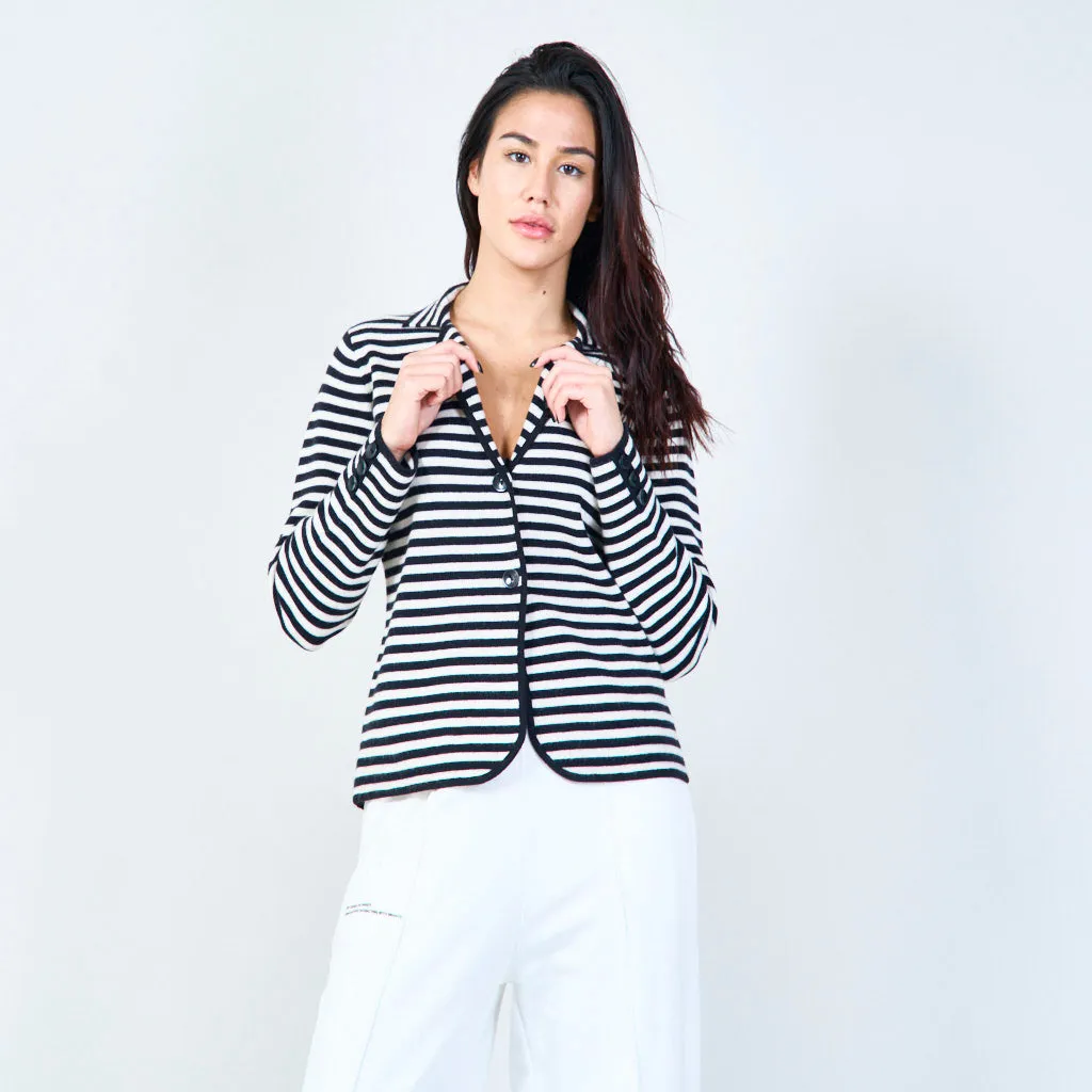 Striped knit blazer wholesale