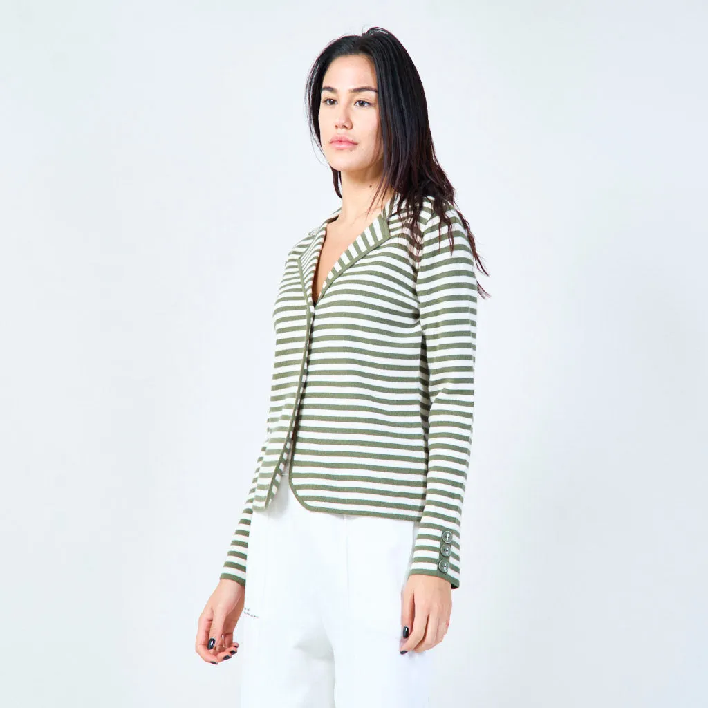 Striped knit blazer wholesale