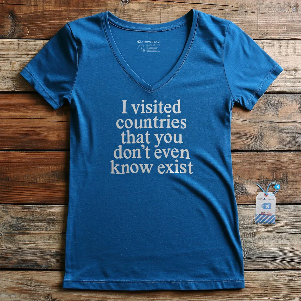 Visited Countries - Women's V-Neck T-Shirt