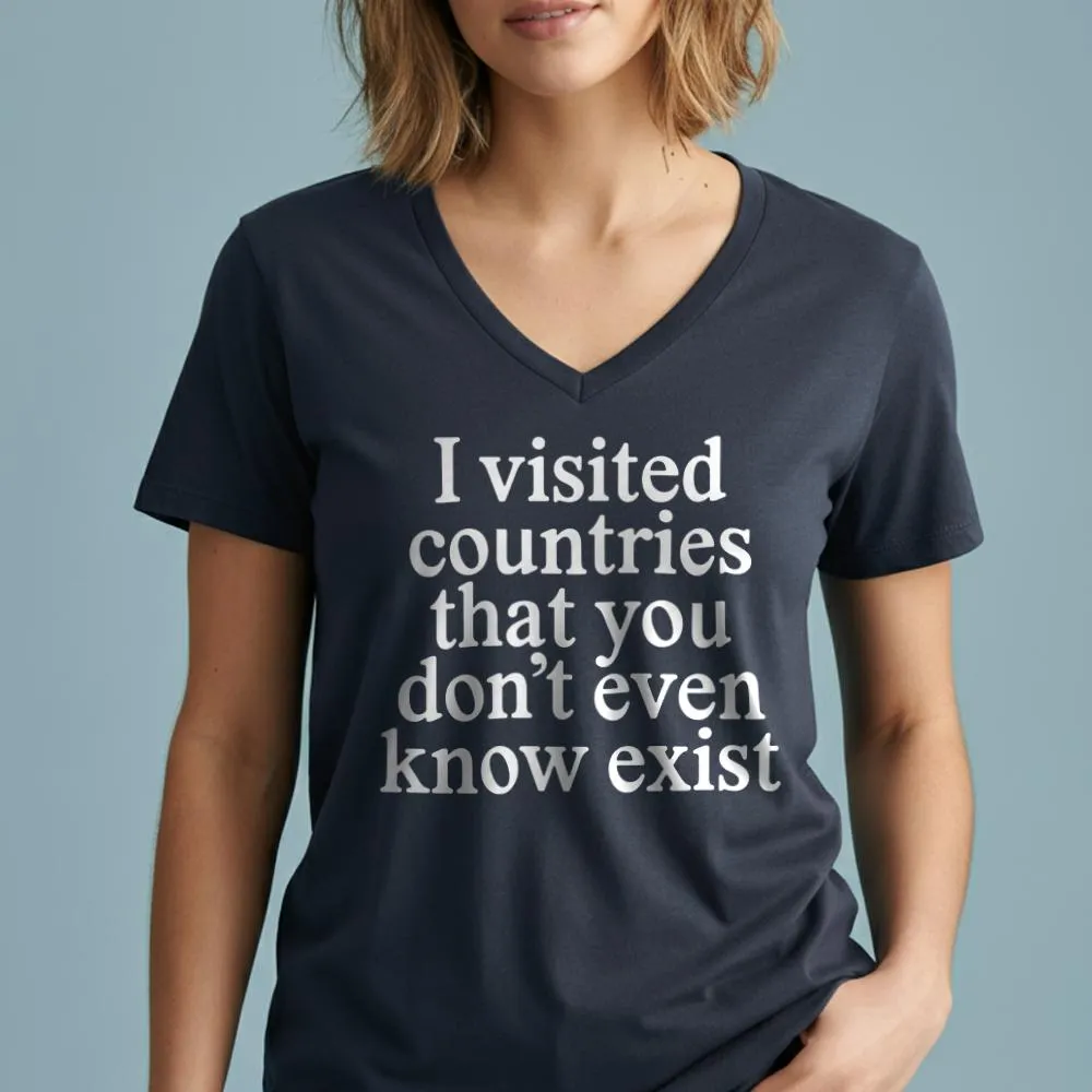 Visited Countries - Women's V-Neck T-Shirt