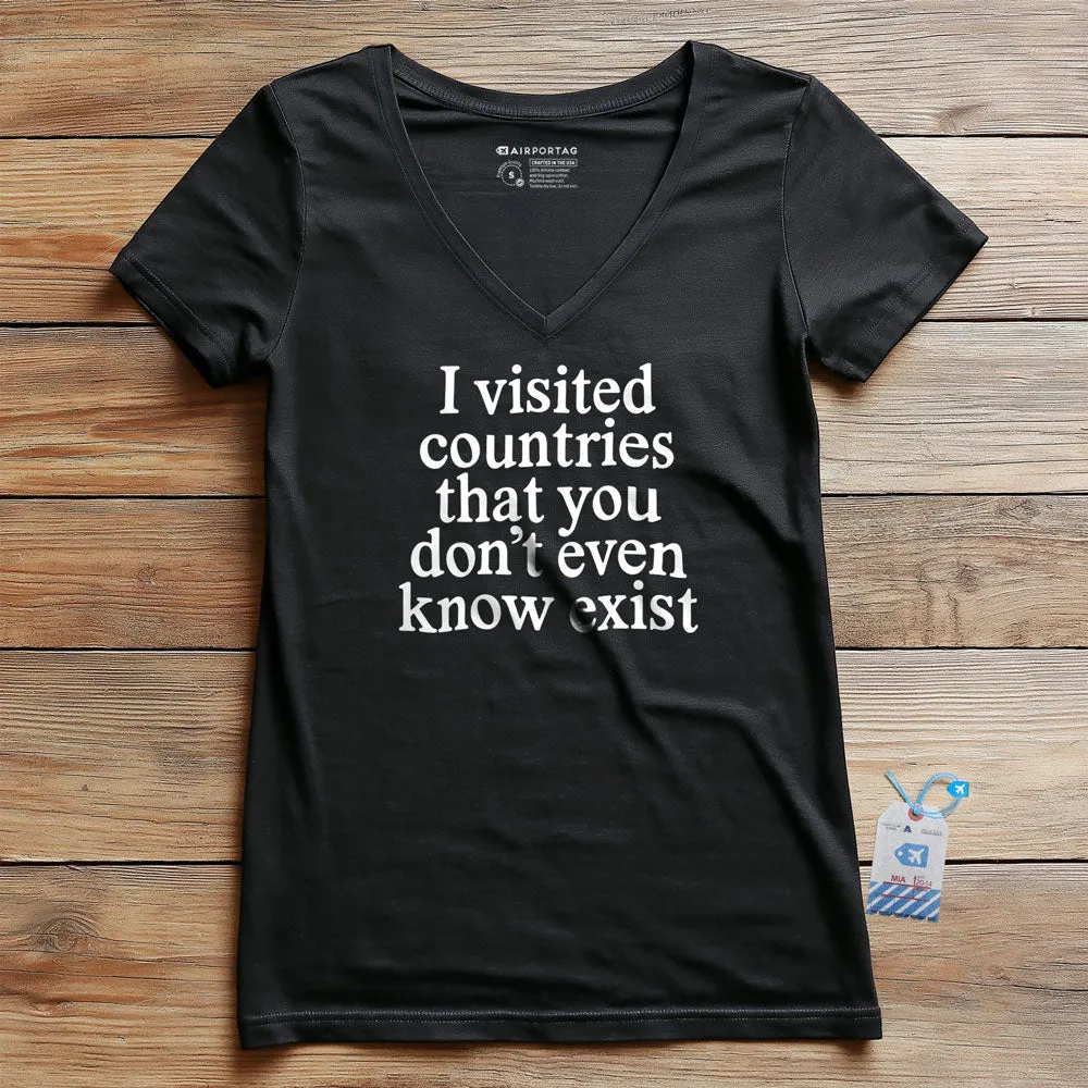 Visited Countries - Women's V-Neck T-Shirt