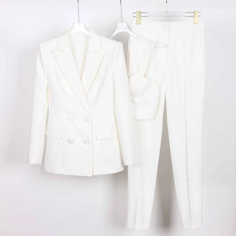 Women 3 Pieces Pantsuits Wedding Party Wear Suits Formal Business Suits