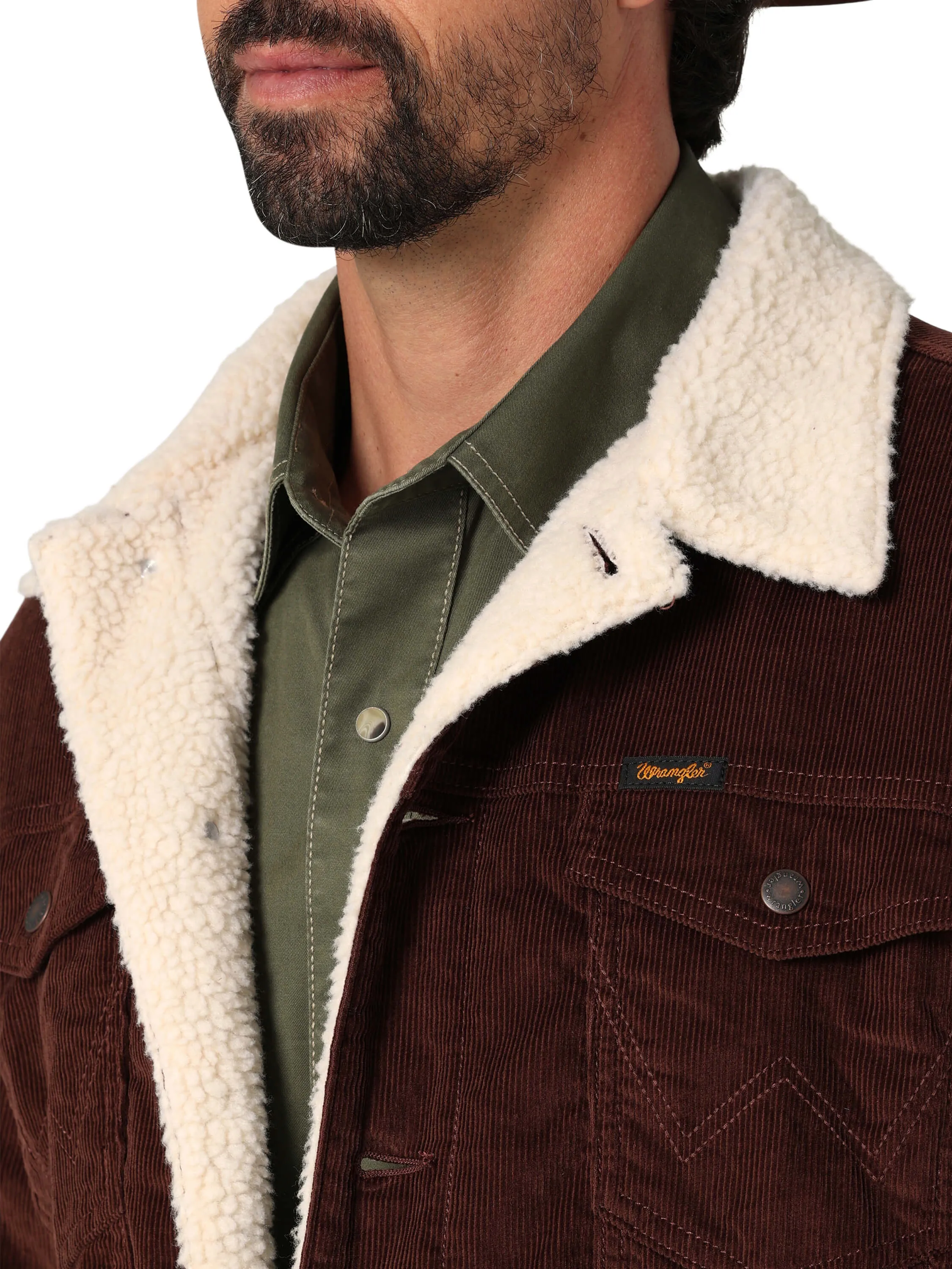 Wrangler | Corduroy Sherpa Lined Potting Soil Brown Jacket