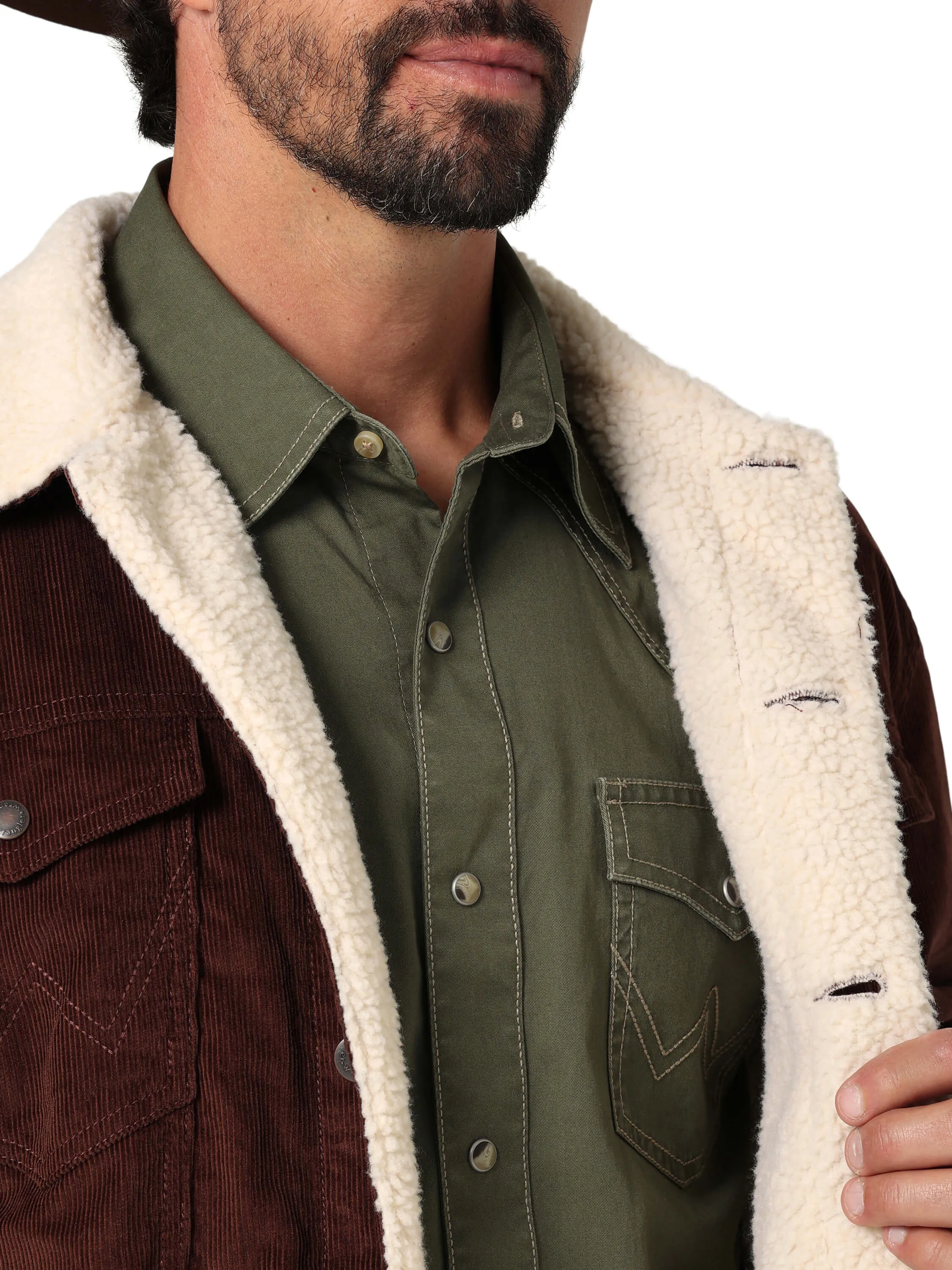 Wrangler | Corduroy Sherpa Lined Potting Soil Brown Jacket