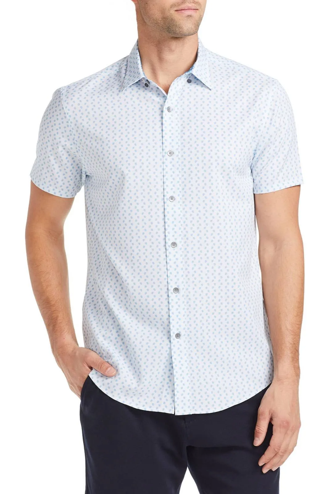 W.R.K. Texted Dot 4 Way Stretch Short Sleeve Shirt (30% Off Sale!)